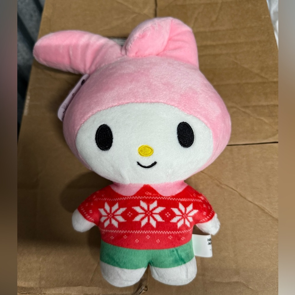 My Melody with a festive red sweater. NWT